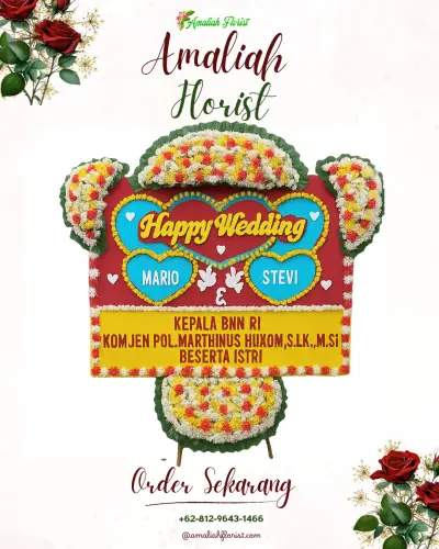 Karangan Papan Bunga Pernikahan di Kebonpeuteuy